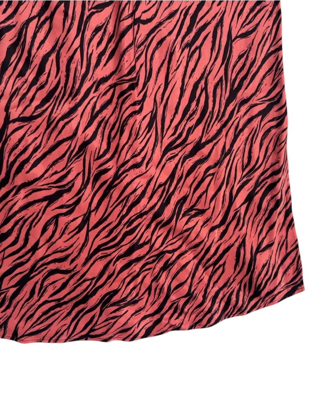 Anthropologie Elyse Zebra Print Cowl Neck Satin Midi Dress Size Large - Picture 7 of 13